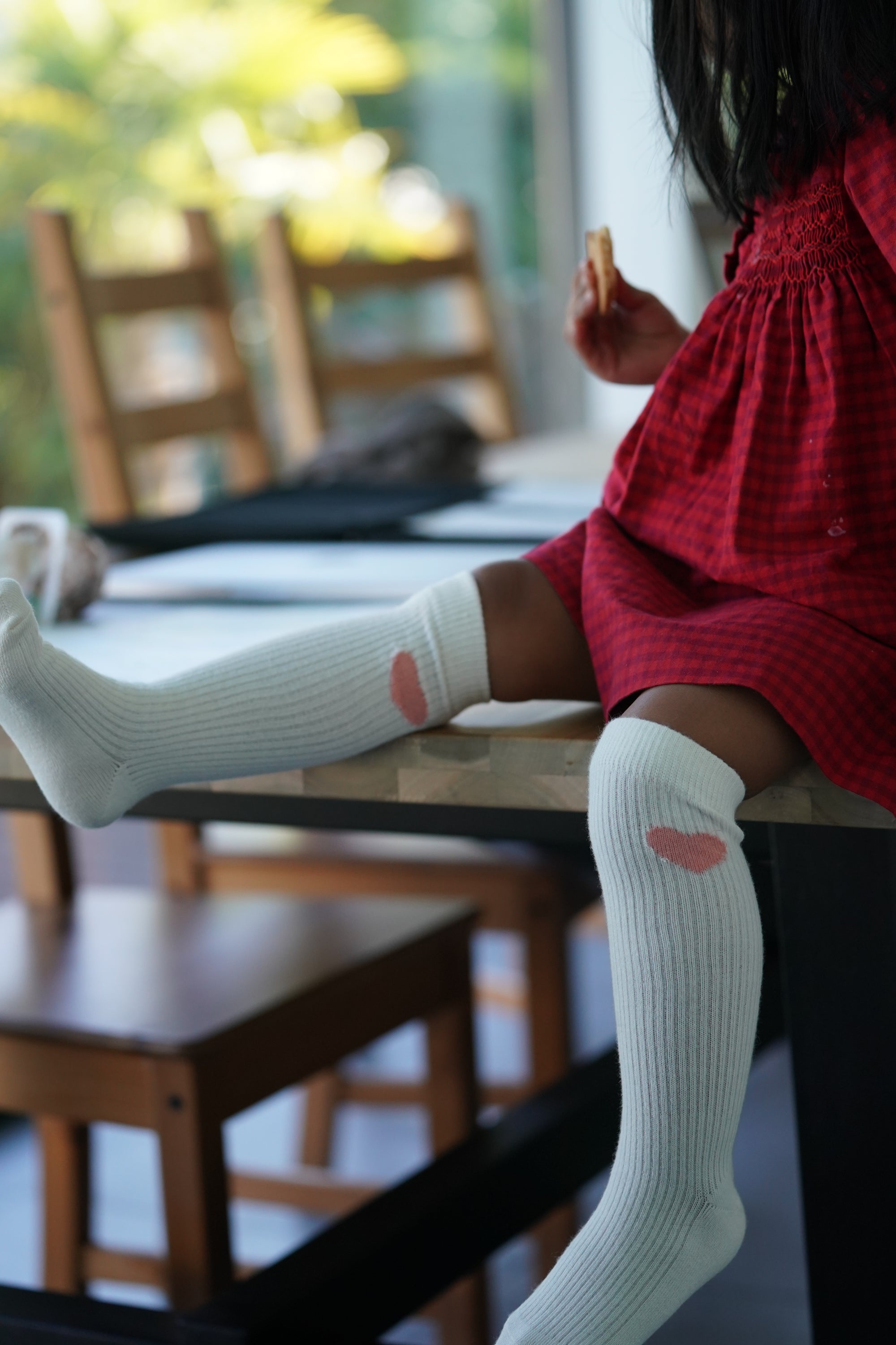 Chaussettes-Coeur Rose