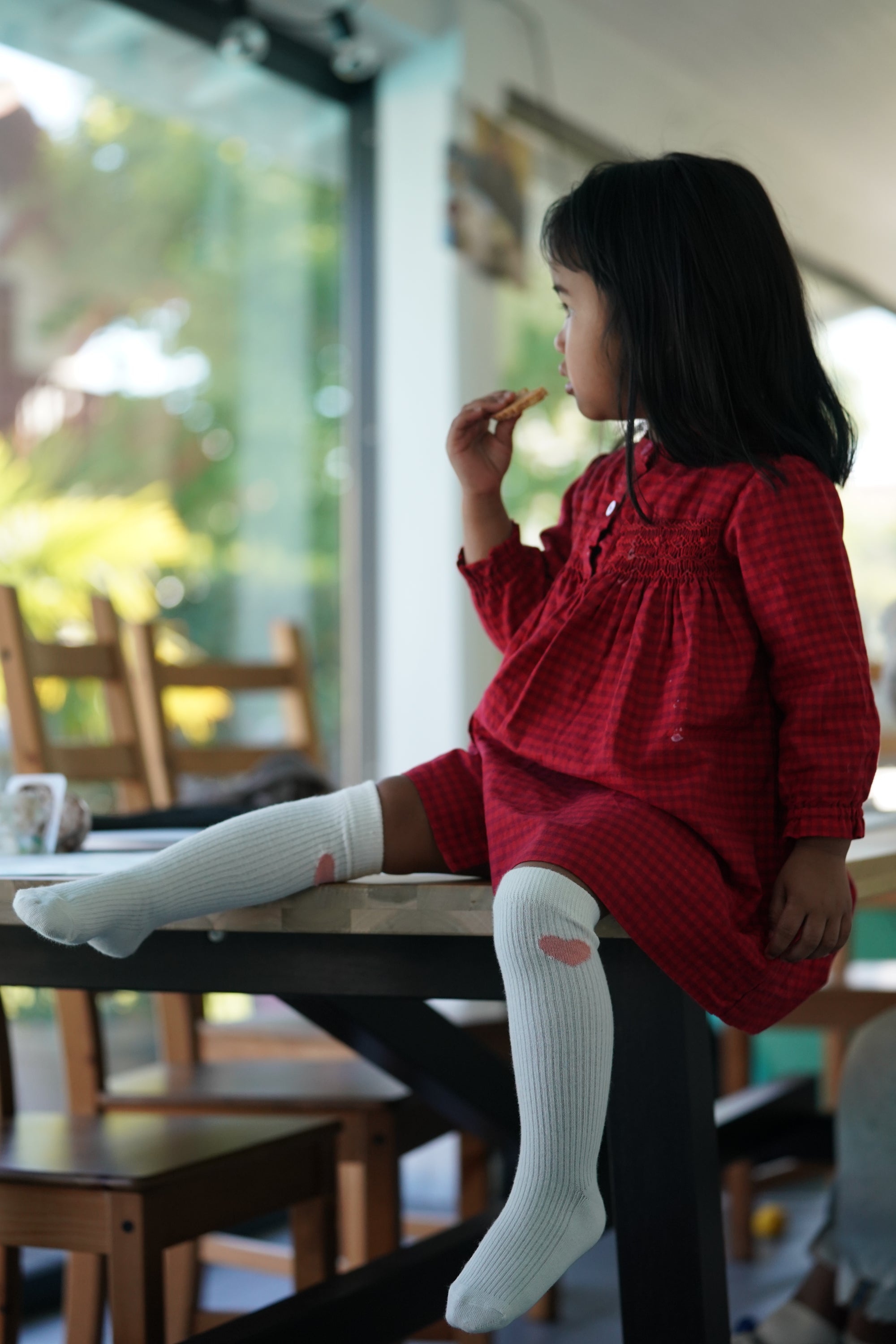 Chaussettes-Coeur Rose