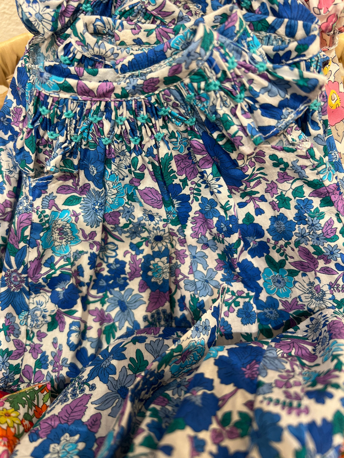 Robe de poupée-Aurora Bleu