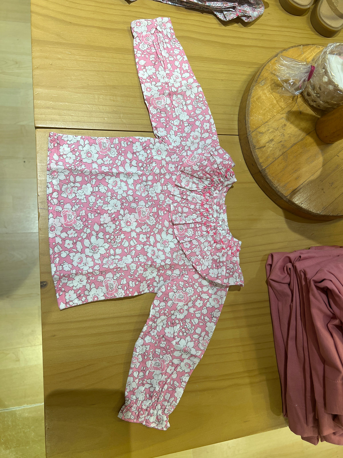 Blouse Rio- Rose et blanc