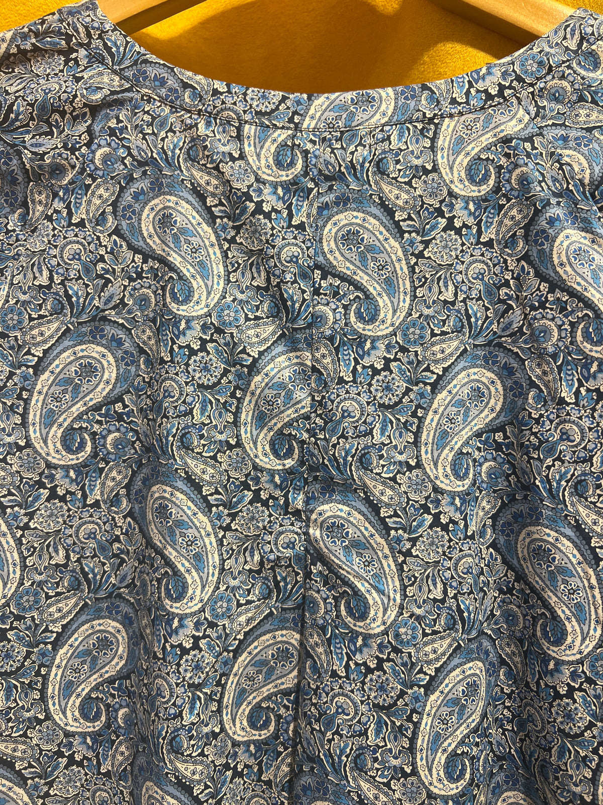 Robe Yvette manches 3/4 - Cachemire bleu