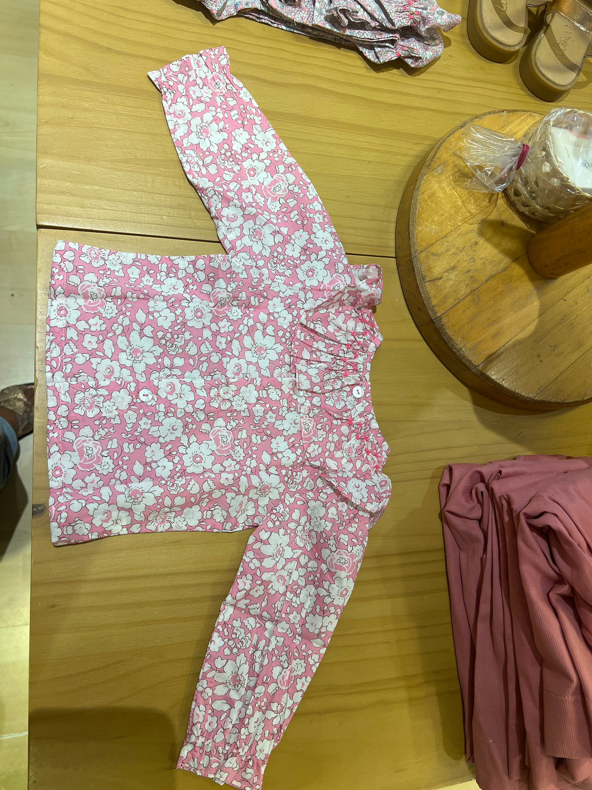 Blouse Rio- Rose et blanc