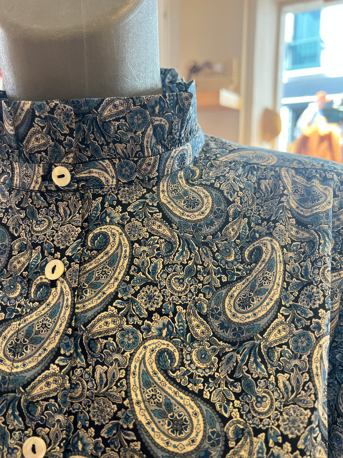 Chemise Zéli - Cachemire bleu