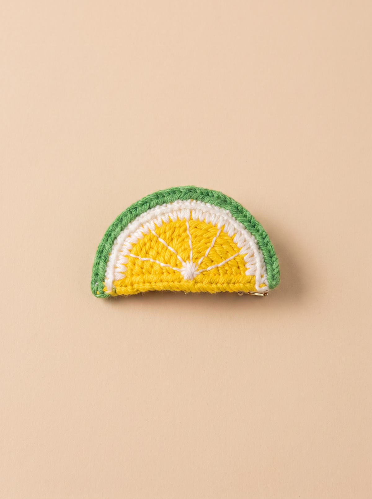 Barrette crochet Citron - vue produit