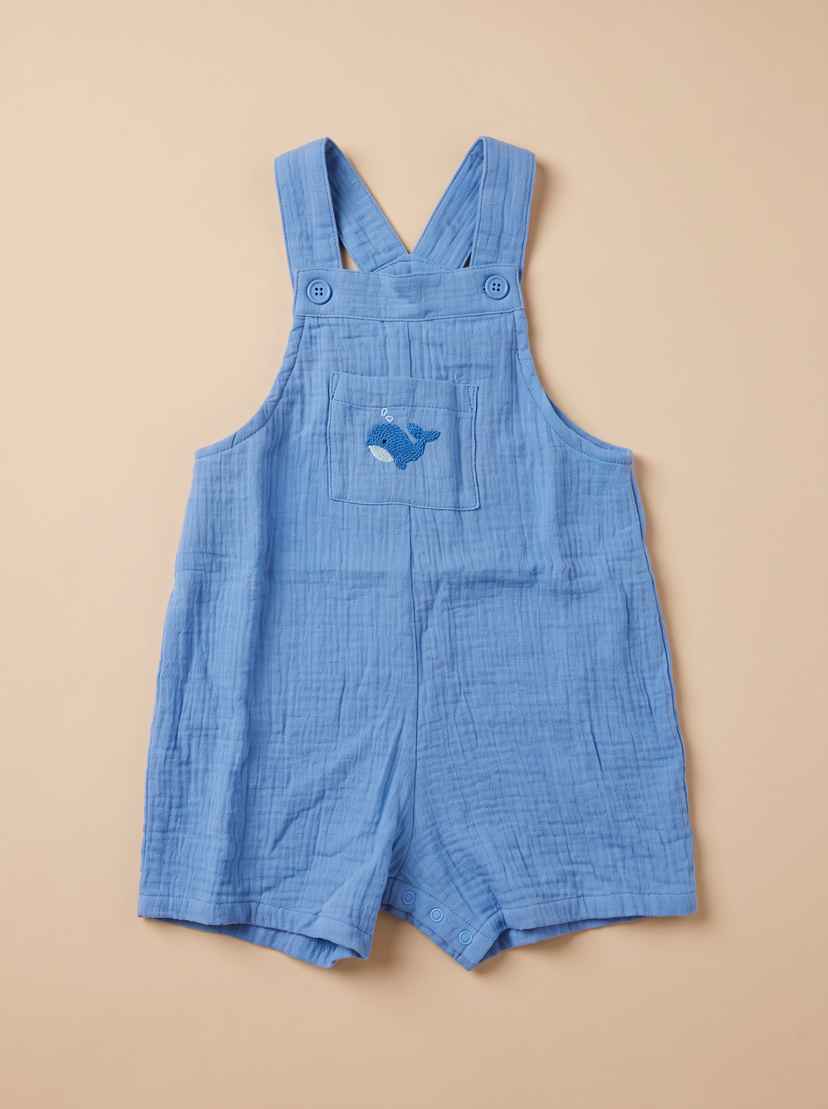 Salopette Ayo Baleine bleu - vue produit a plat