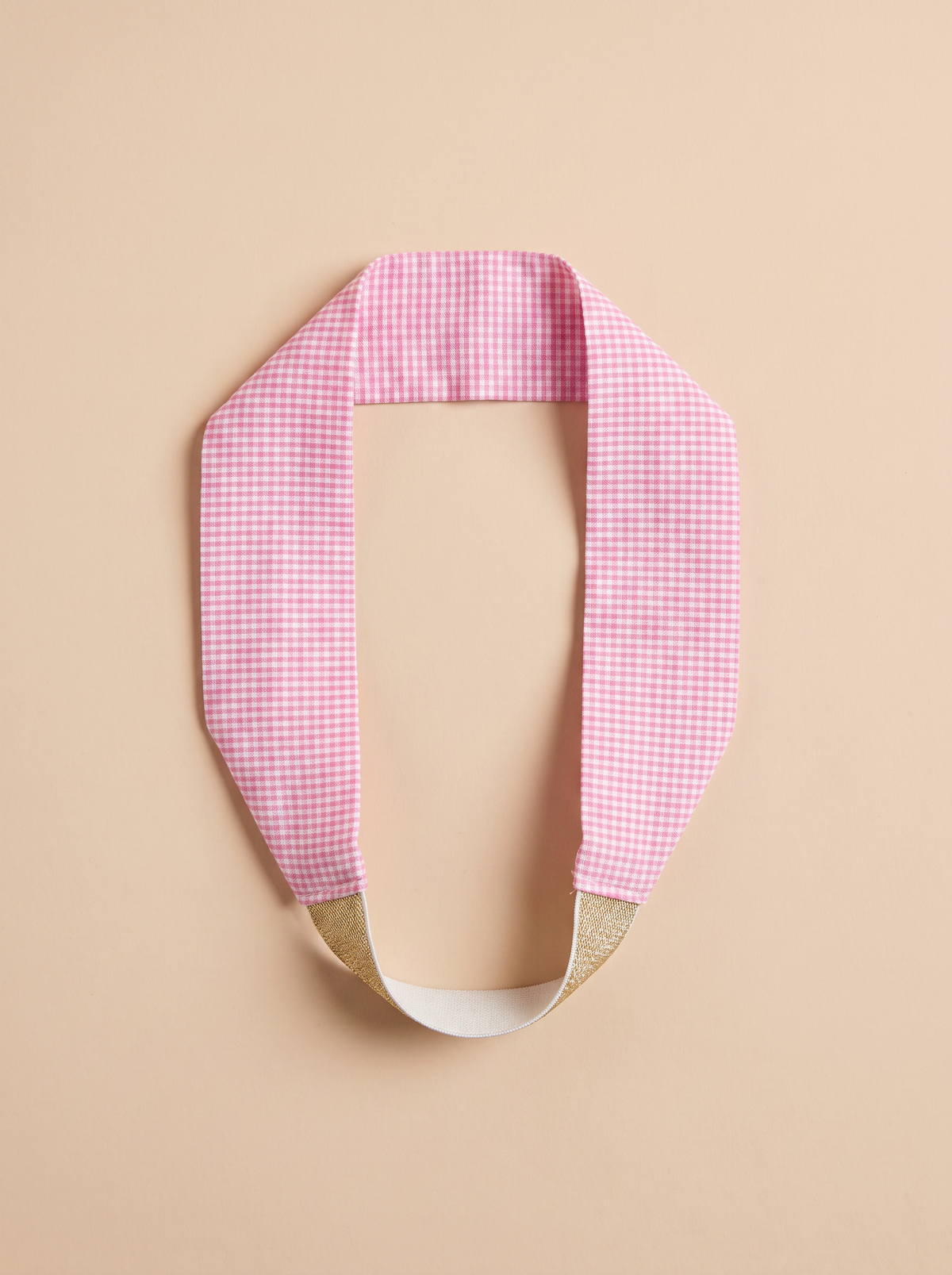 Bandeau vichy rose - vue produit à plat