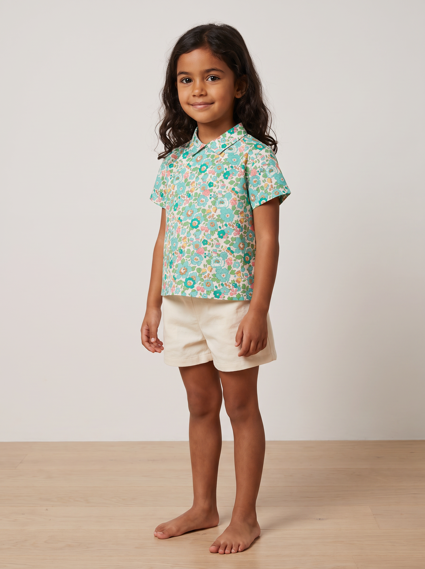 Blouse bégonia betsy vert - vue de devant