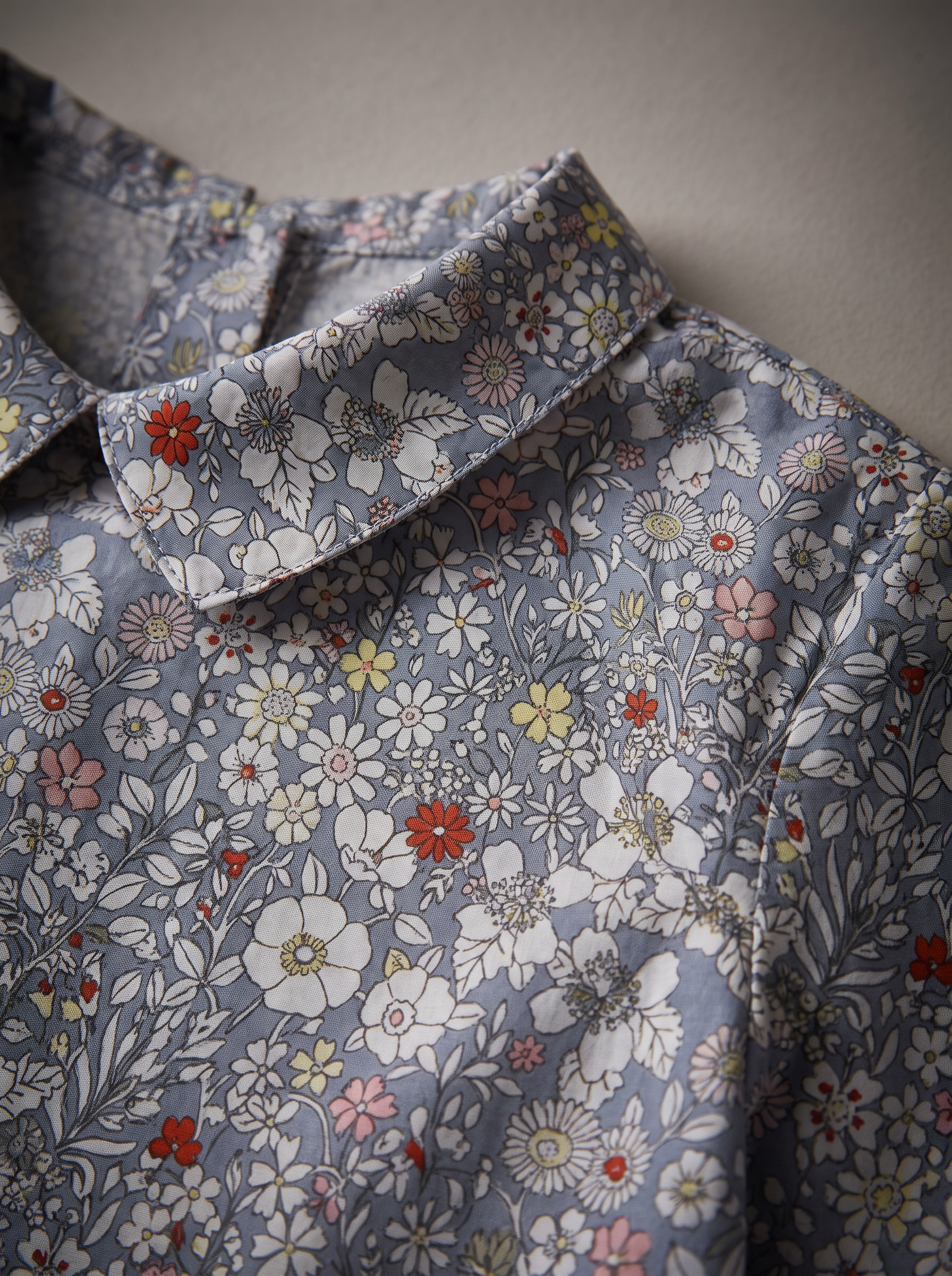 Blouse bégonia June gris - détail