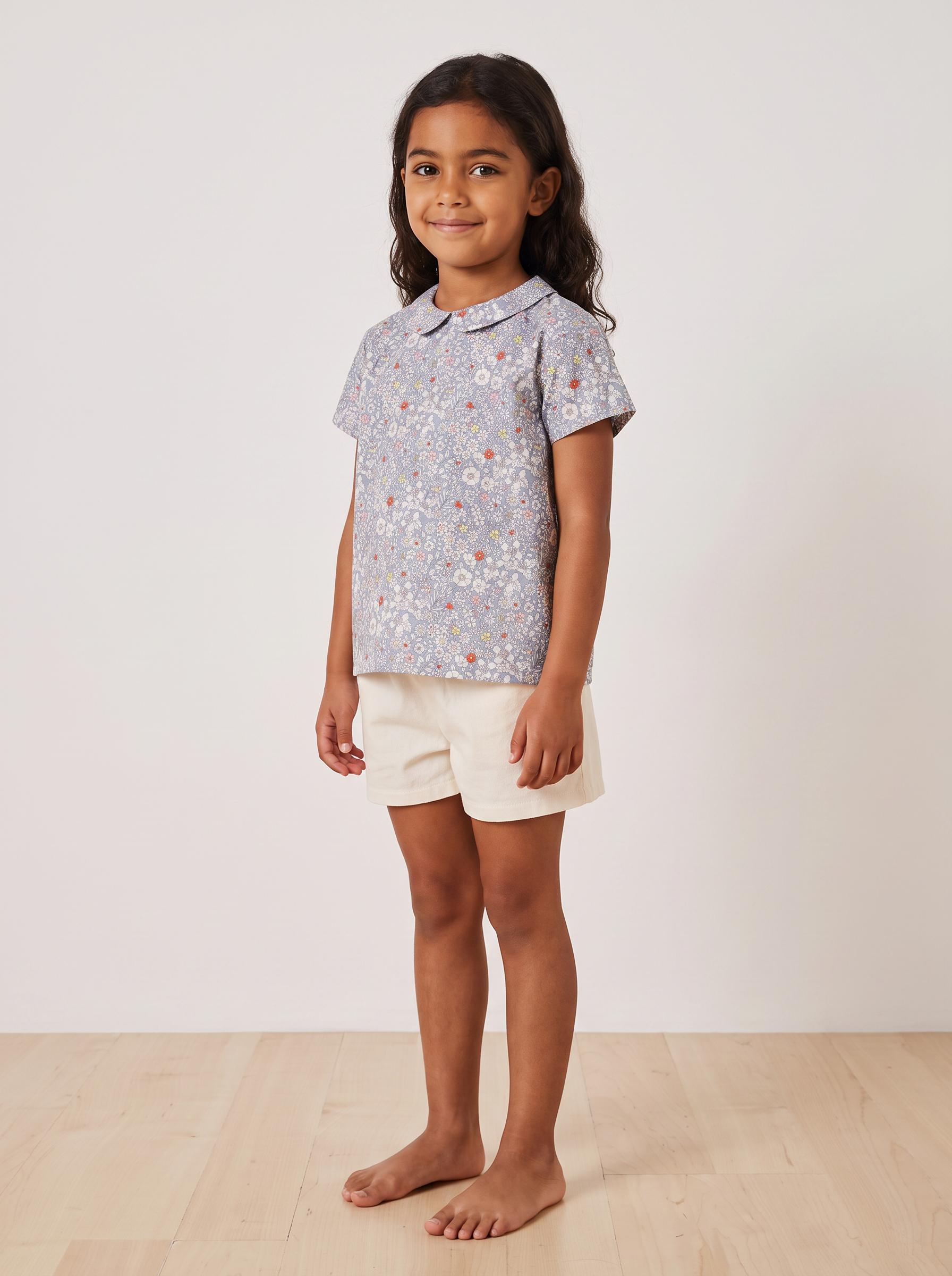 Blouse bégonia June gris - vue de devant