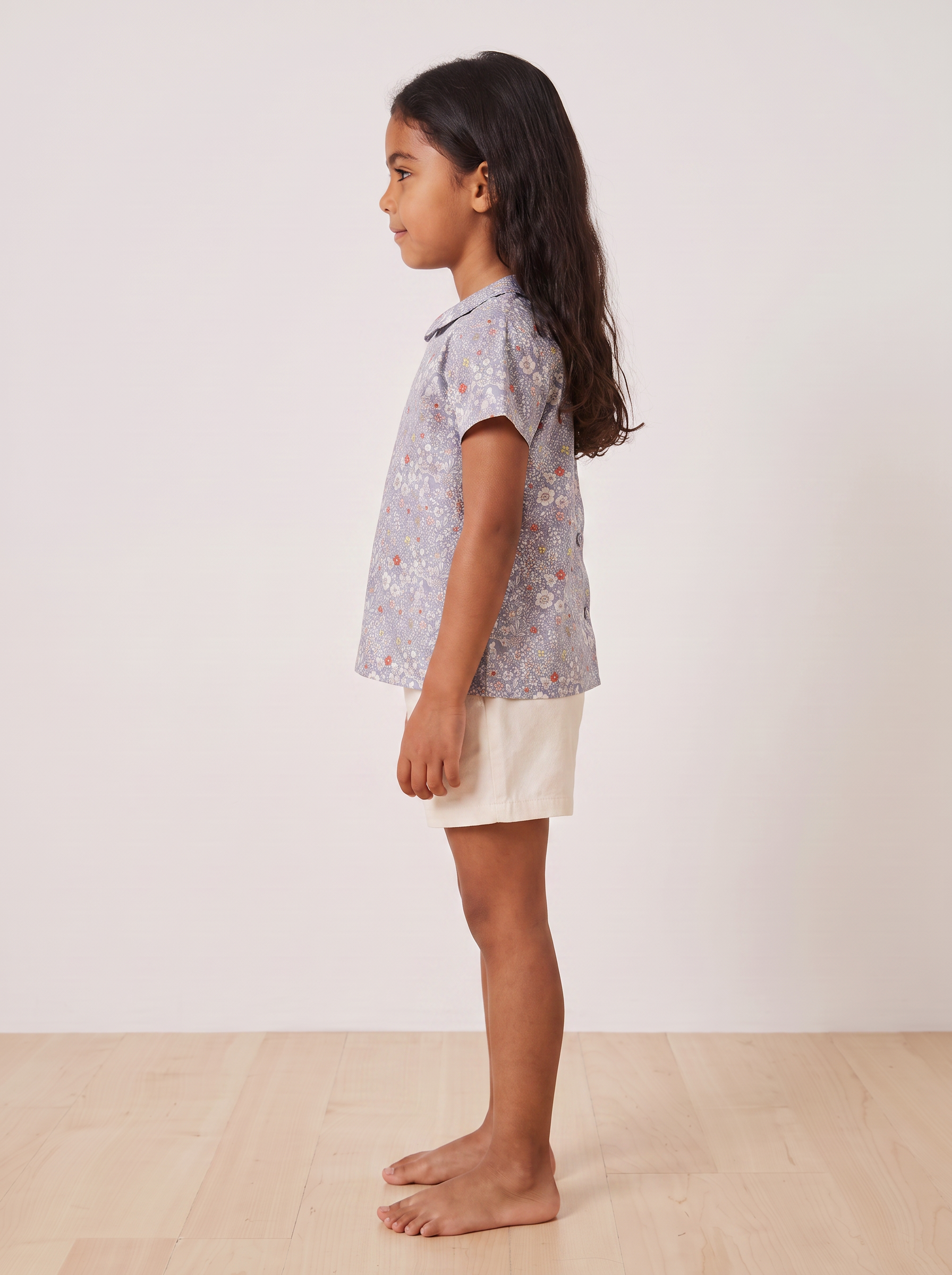 Blouse bégonia June gris - profil