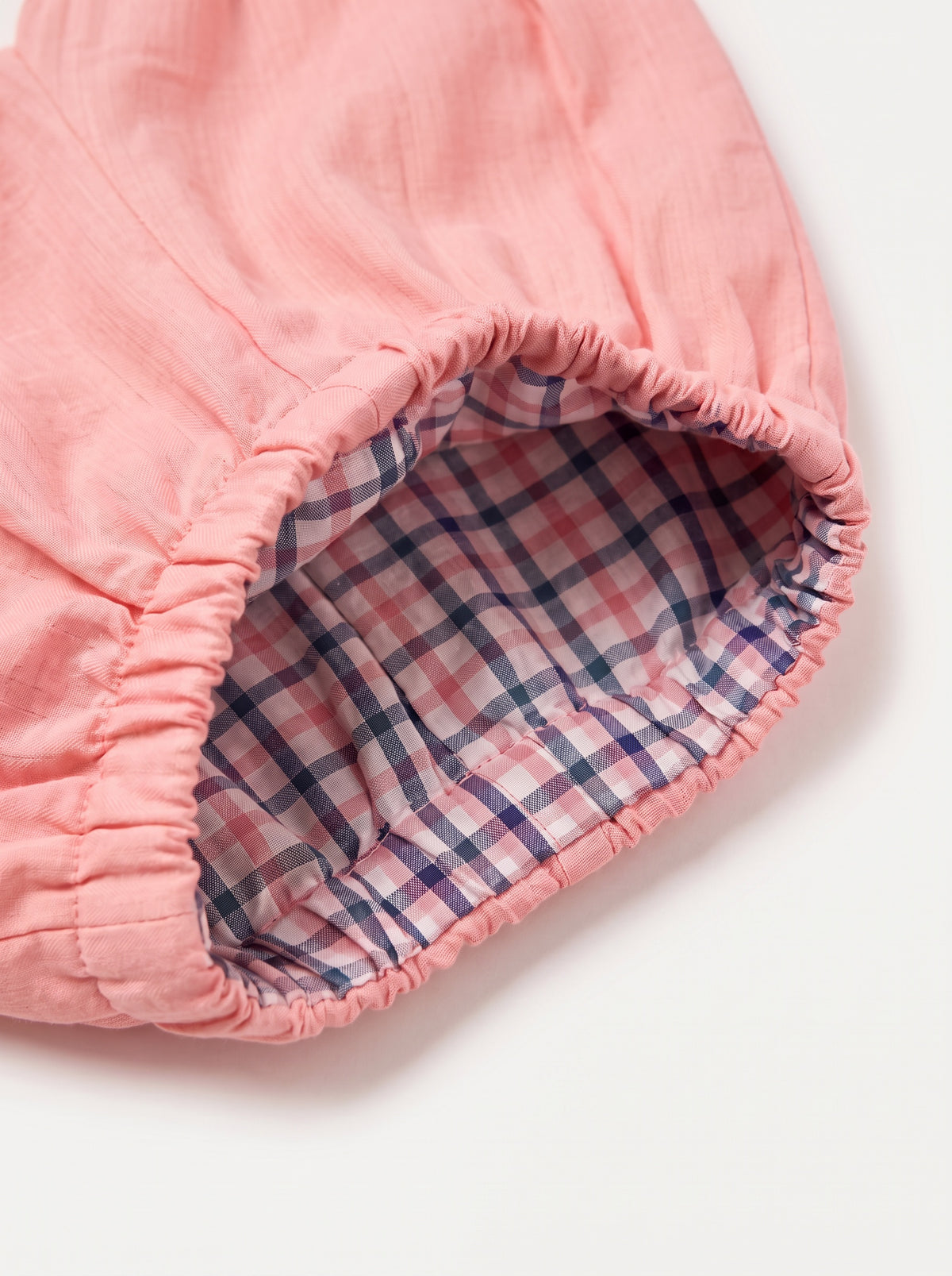 Bloomer Romy rose - détail de la doublure à carreaux