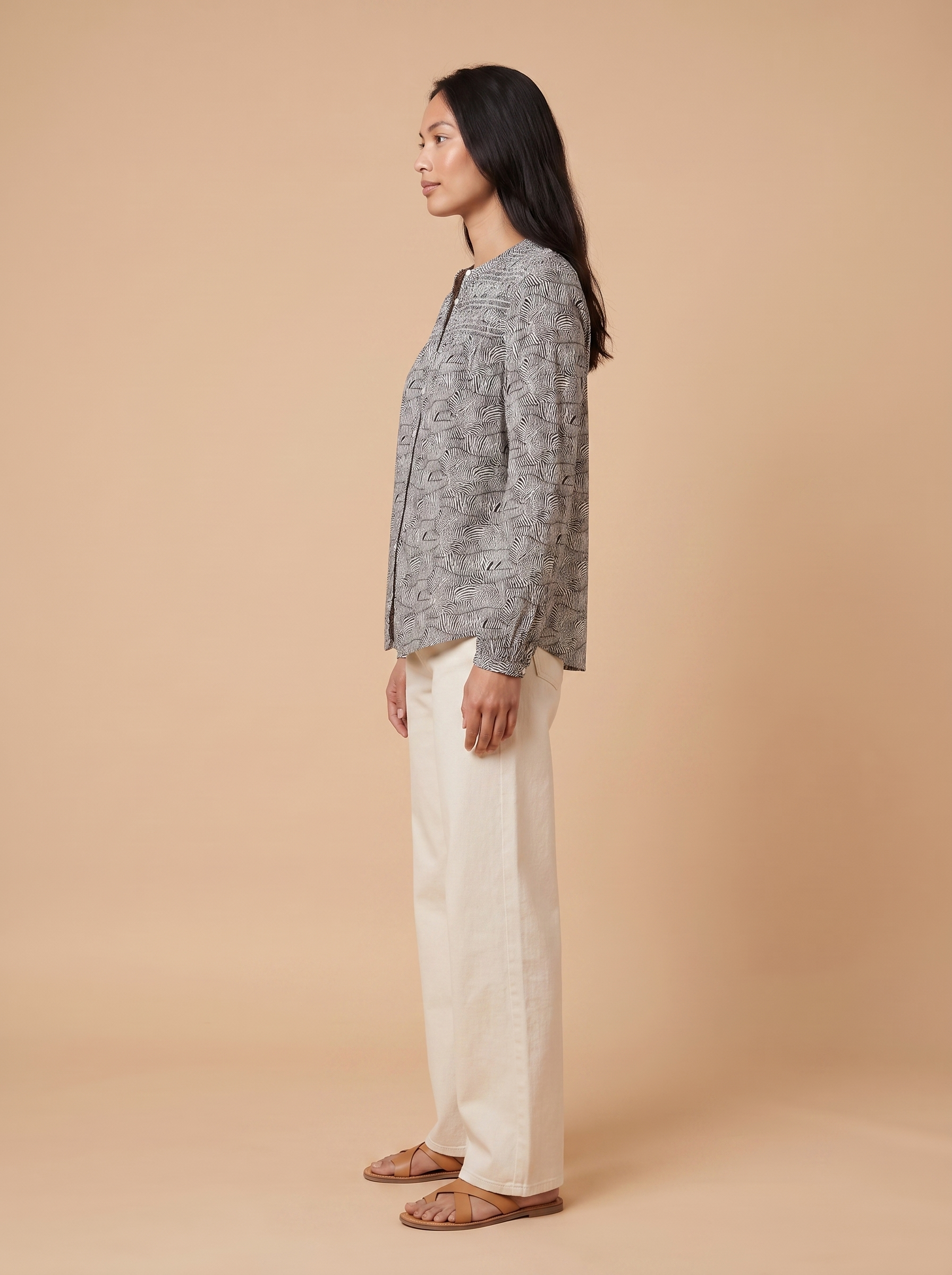 Blouse Gio zèbre — vue de profil