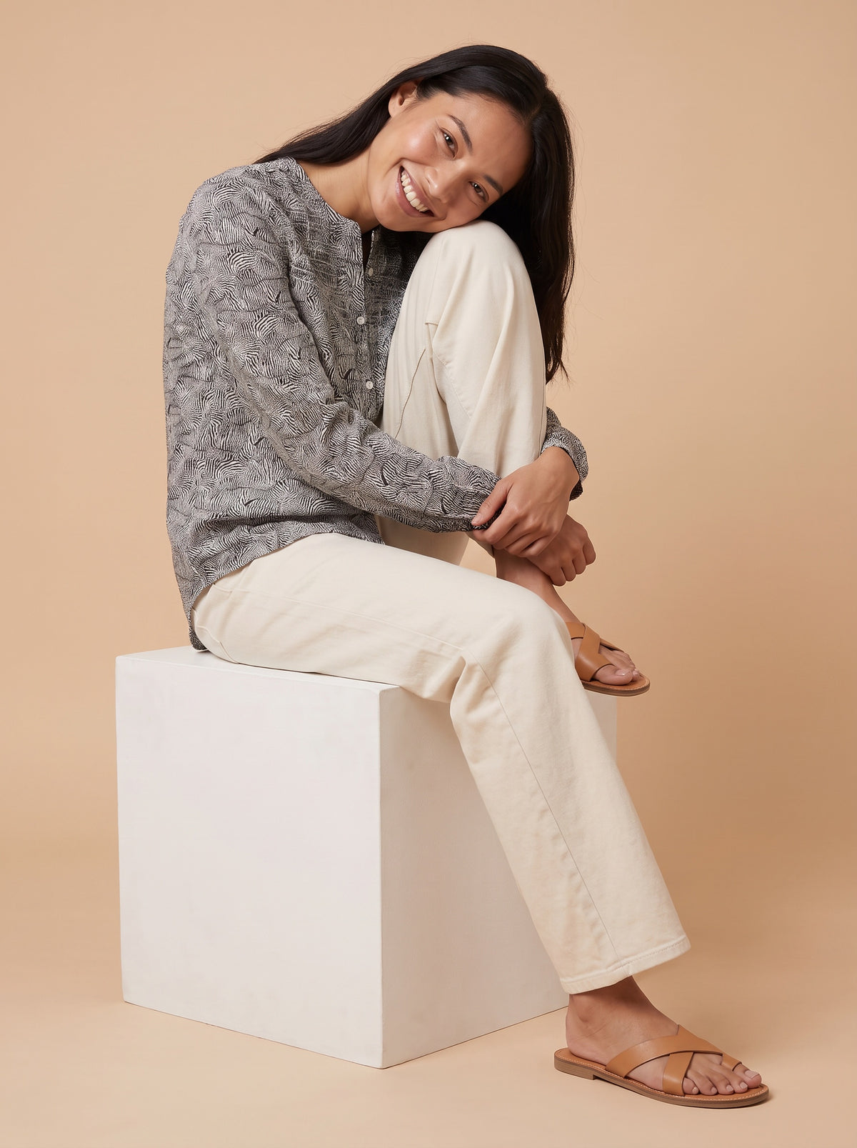 Blouse Gio- zèbre portée