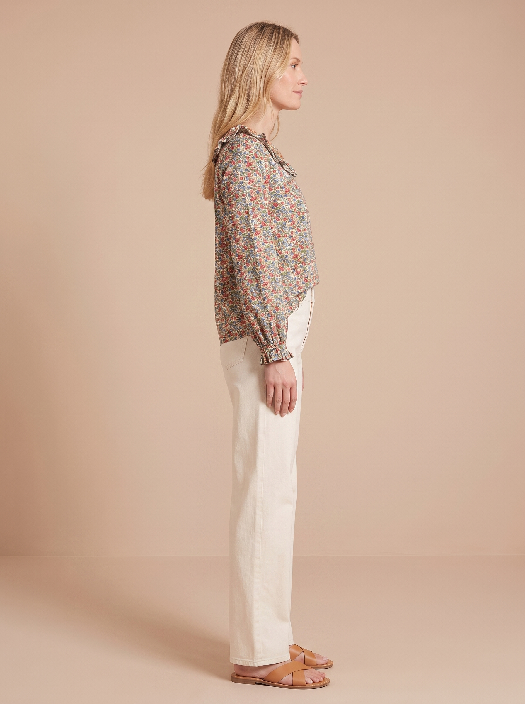 Blouse Rio-Pine Red — vue de profil