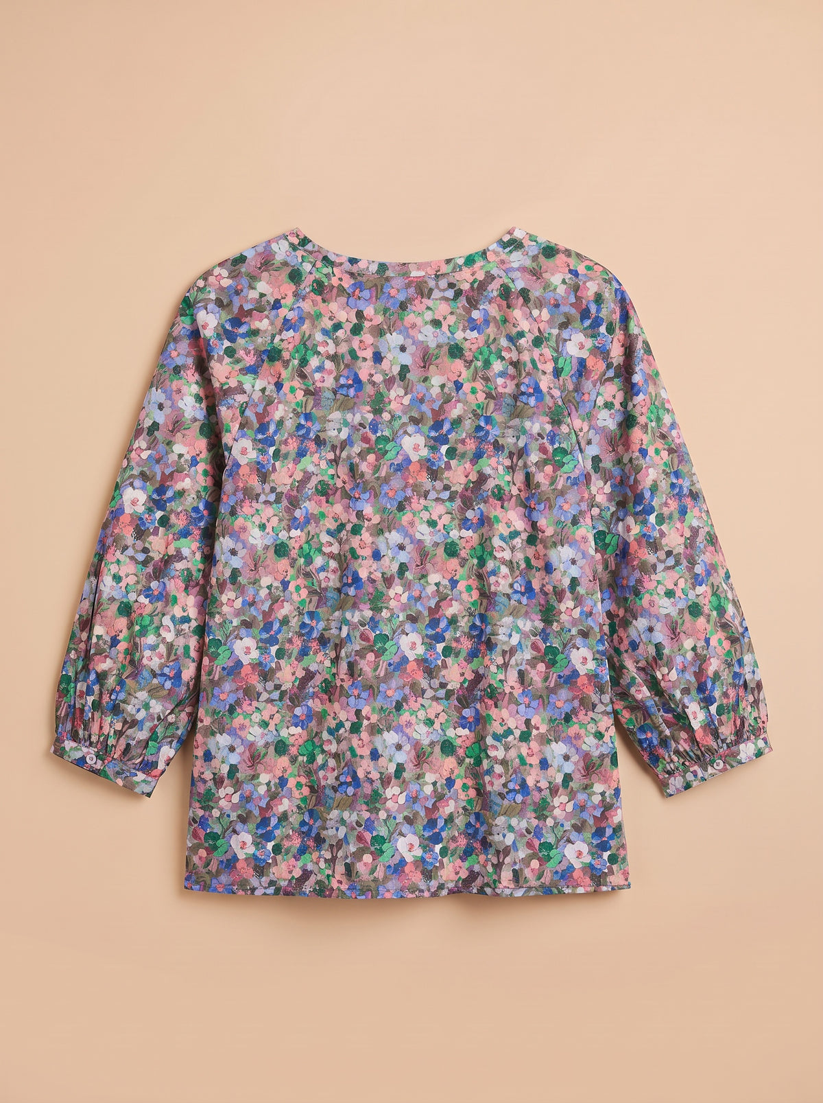 Blouse Yvette manches 3/4 Blurry - vue de dos à plat