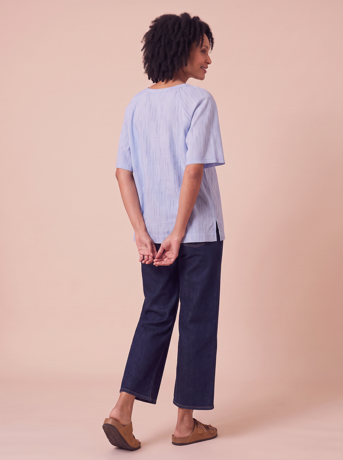 Blouse Yvette Rayé bleu - vue de dos
