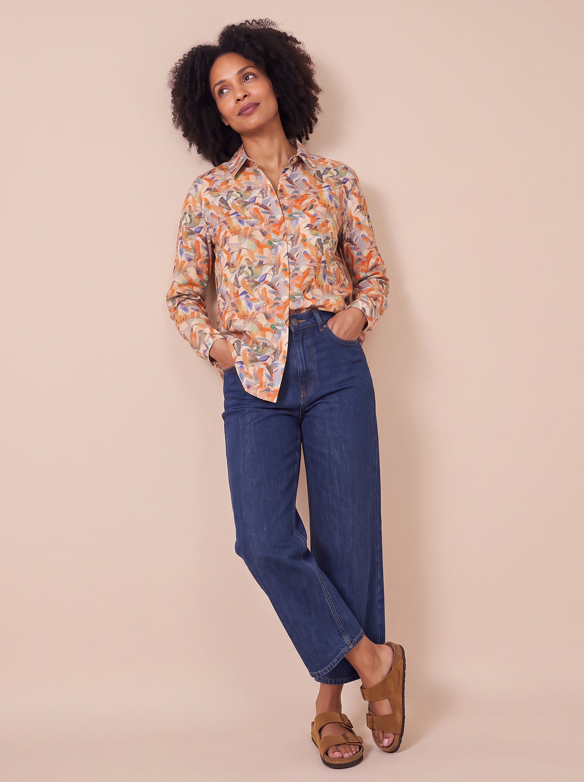 Chemise Colibris portée