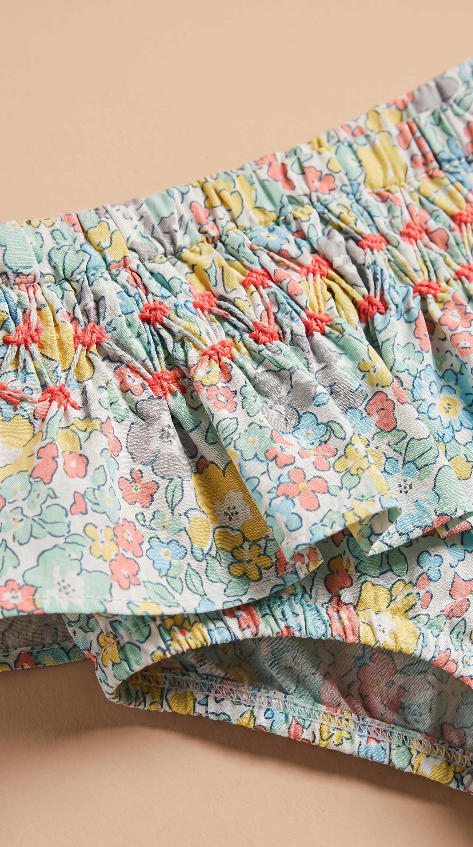 Bas de maillot Eva-Michelle - détail smocks