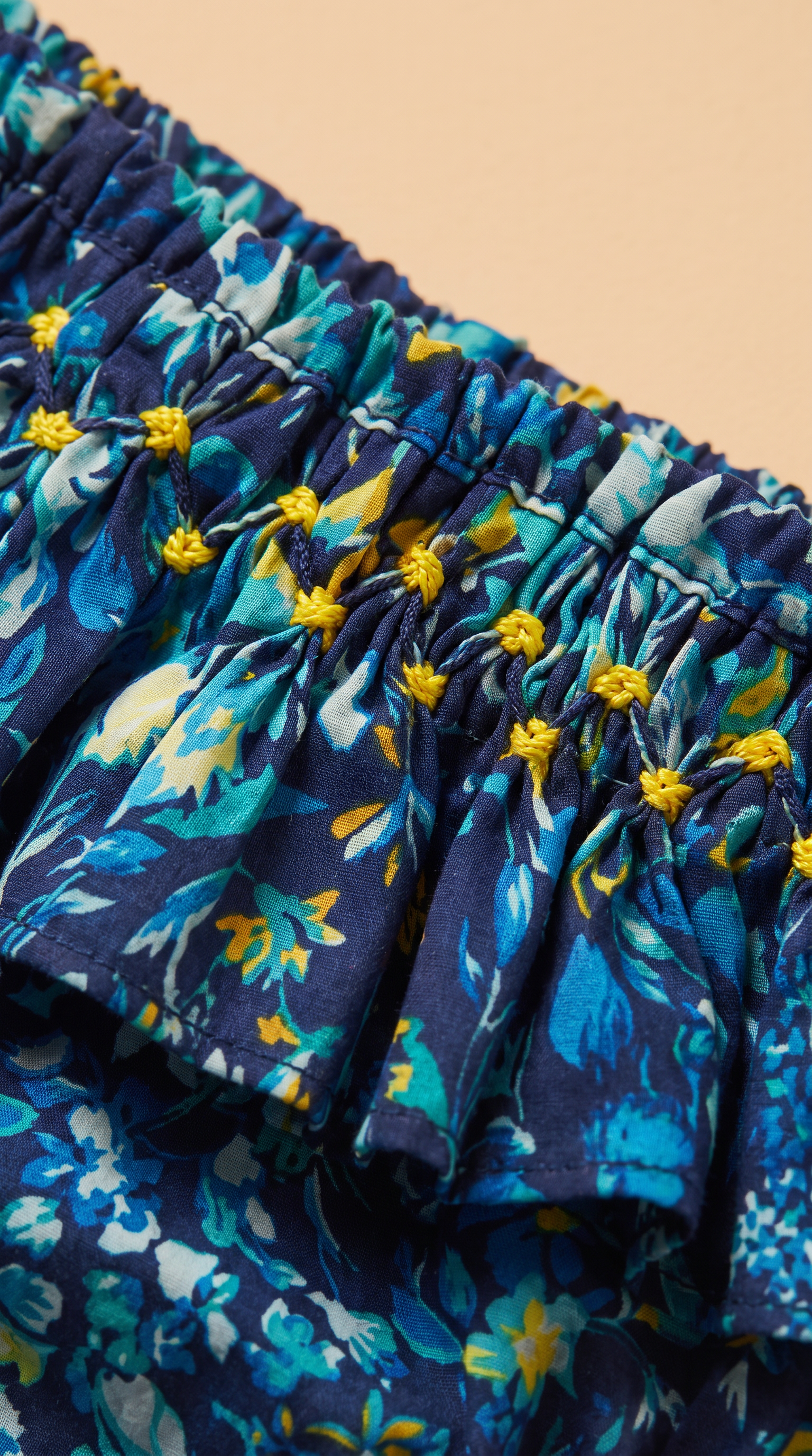 Bas de maillot Eva-Mimosa - détail smocks