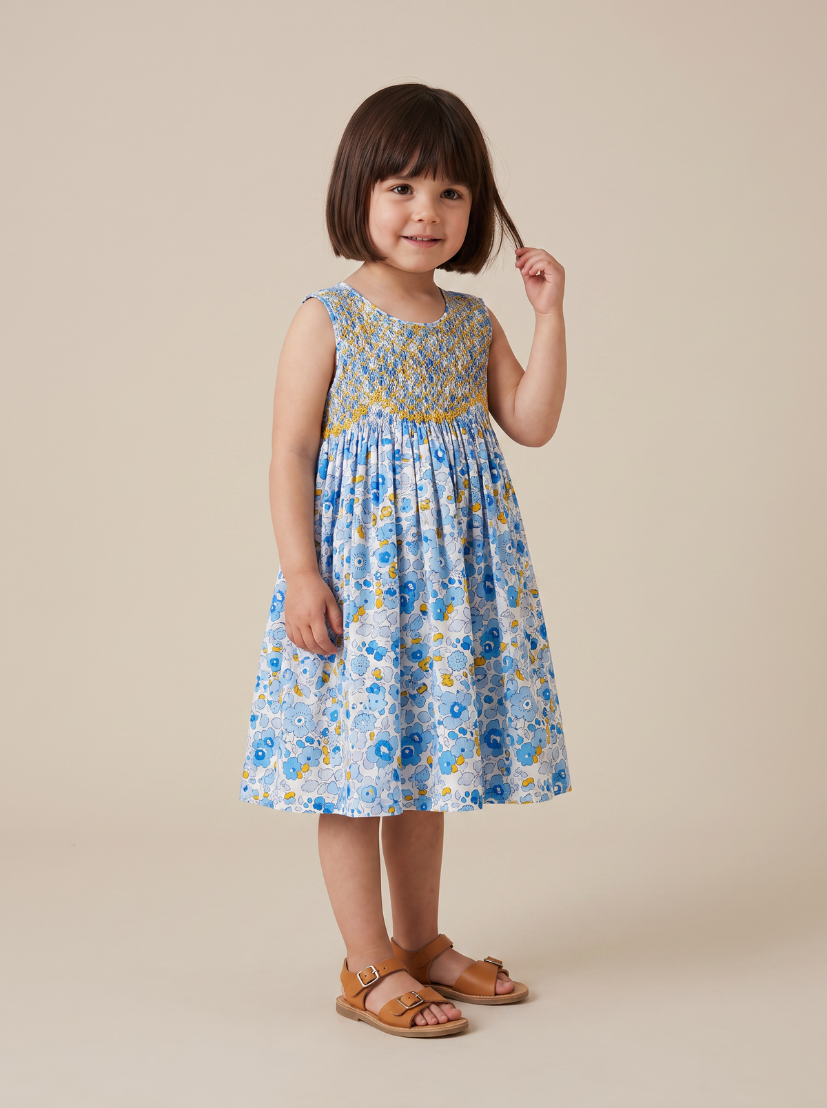 Robe Rita Betsy Bleu - vue 3/4