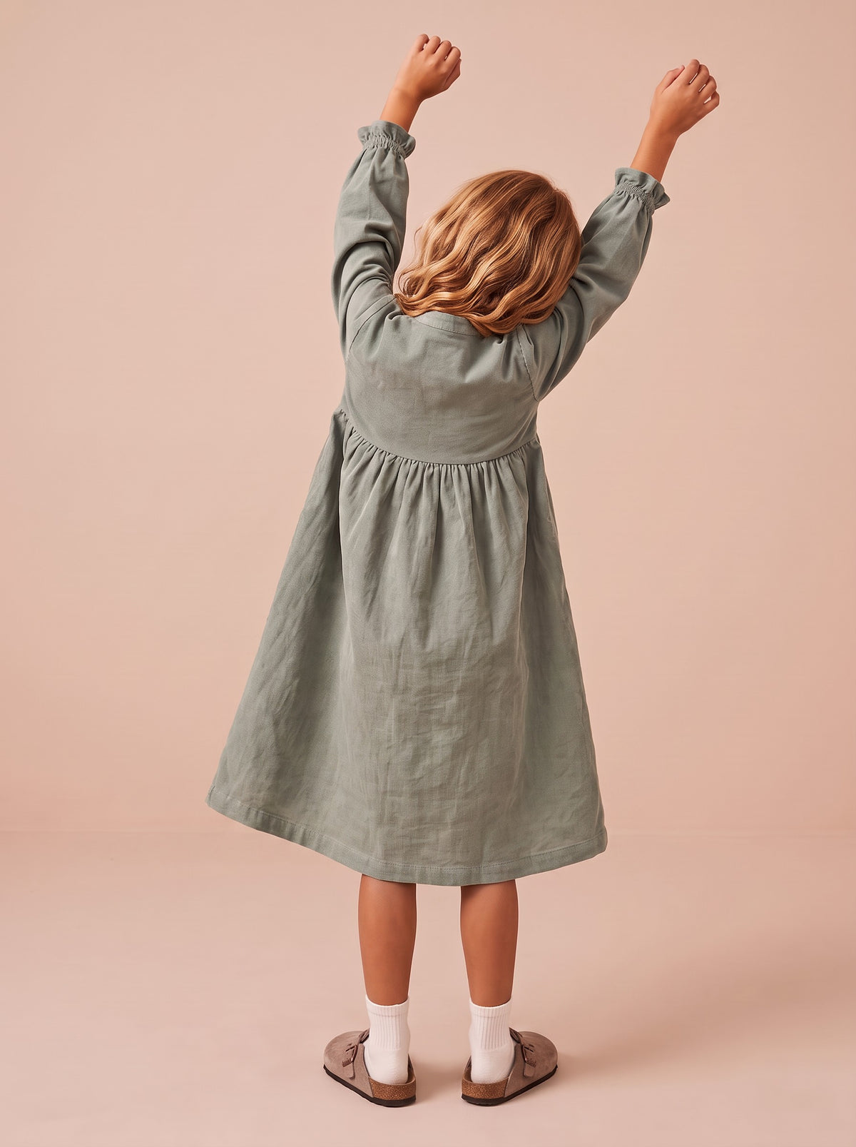 Robe Harper vert sauge de dos