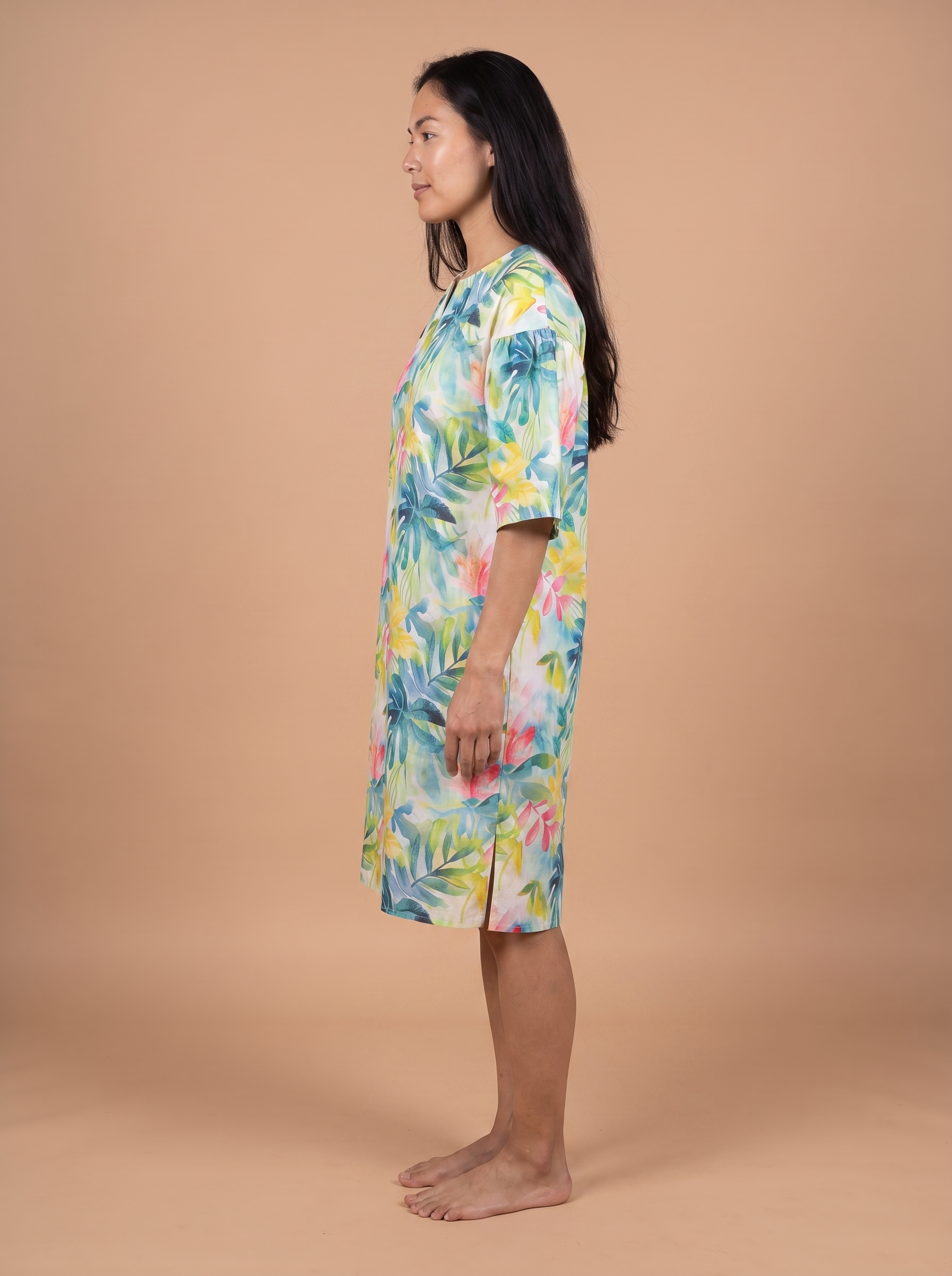 Robe Taya imprimé tropical — vue de profil