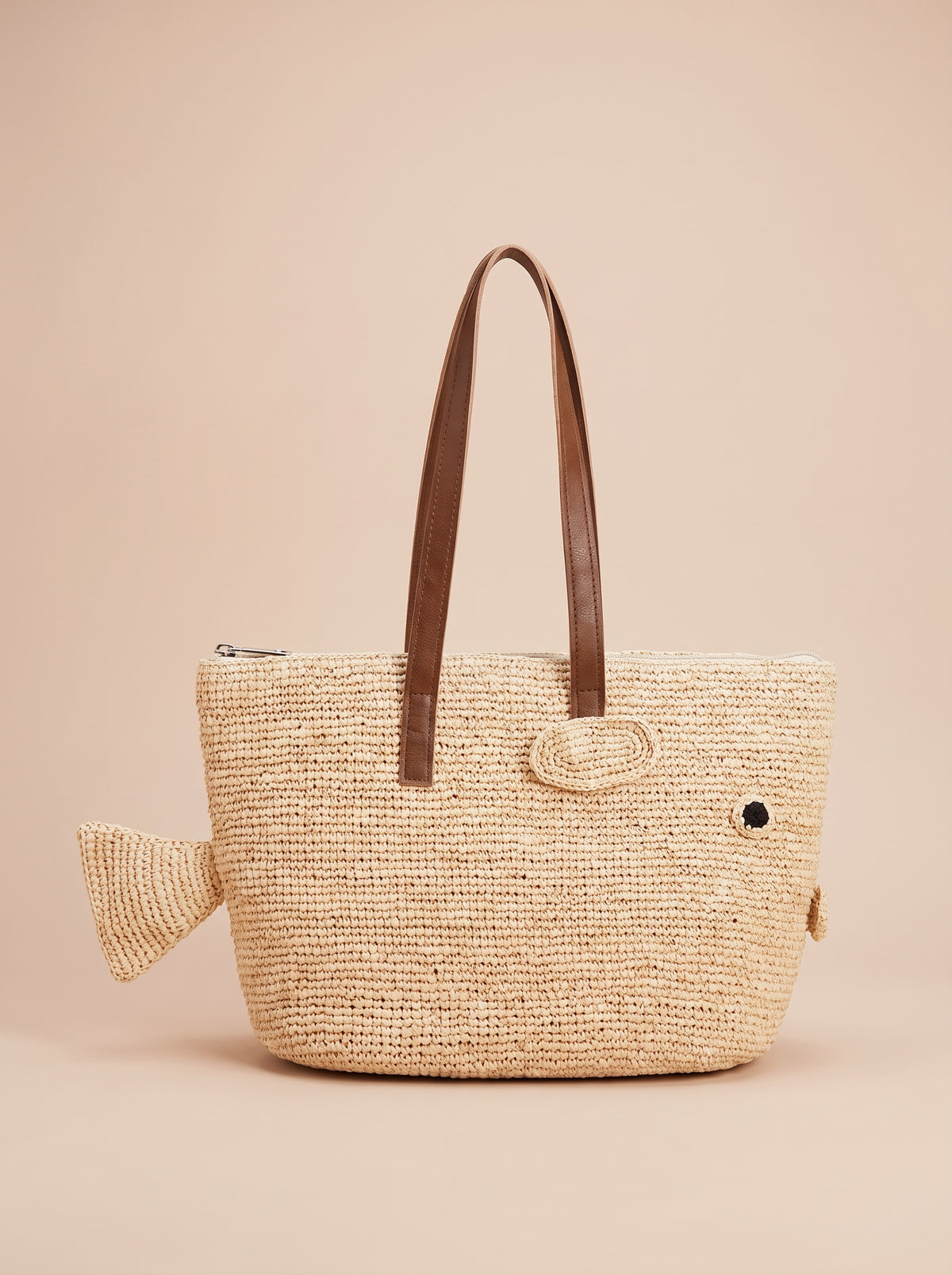 Sac Poisson en raphia – de face