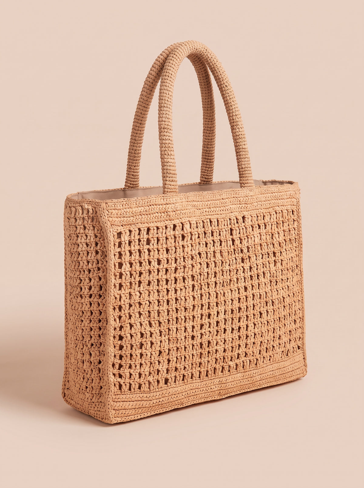 Sac Tifany en raphia – vue 3/4