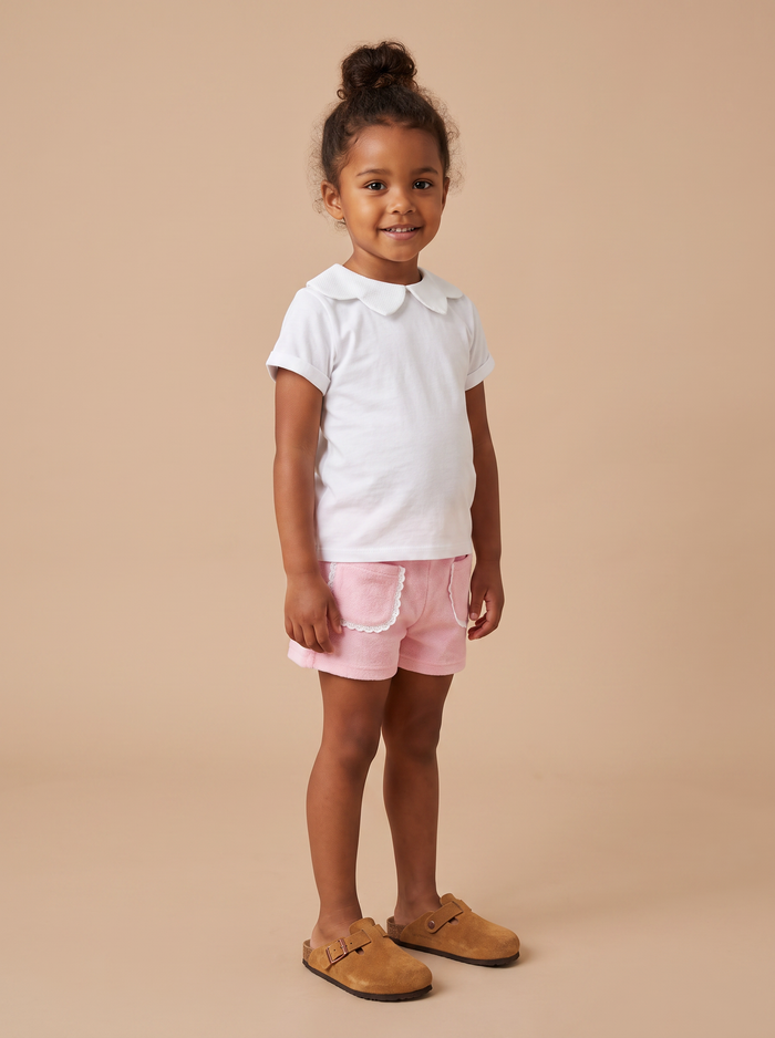 T-shirt Lila col Pierrot + short Lila